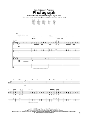 Play Official version of Hysteria sheet music by Def Leppard