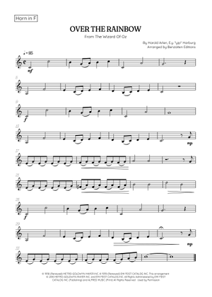 Somewhere over the rainbow french horn cheap