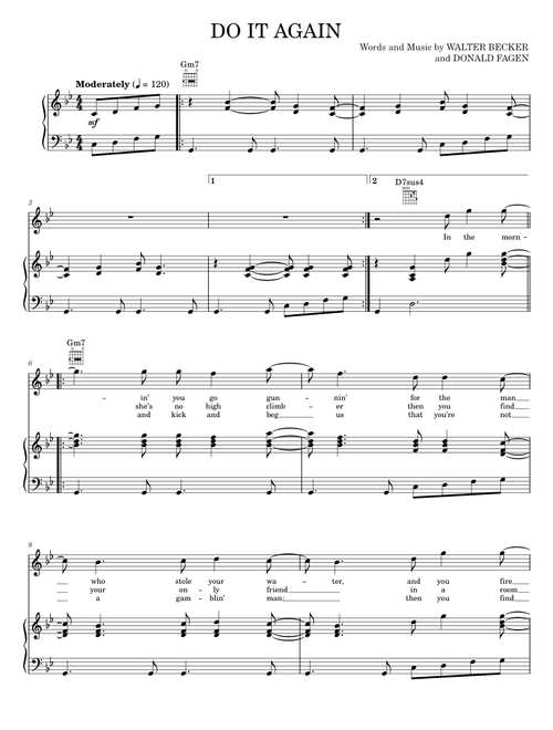 Do it again - Steely Dan (Piano-Vocal-Guitar)