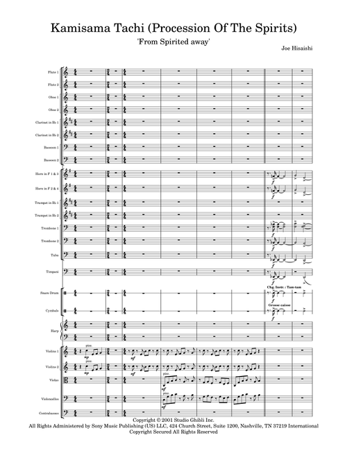 Kamisama Tachi (Procession Of The Spirits) (Arr. Gael Florens) - Joe Hisaishi (Full Orchestra)
