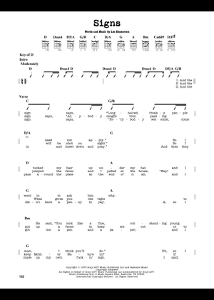 Play Official version of Signs Sheet Music by Tesla Five Man