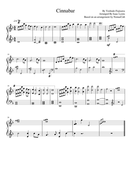 Cinnabar Houseki no Kuni / Land of the Lustrous Piano