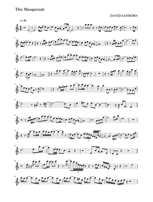 This Masquerade (David Sanborn)