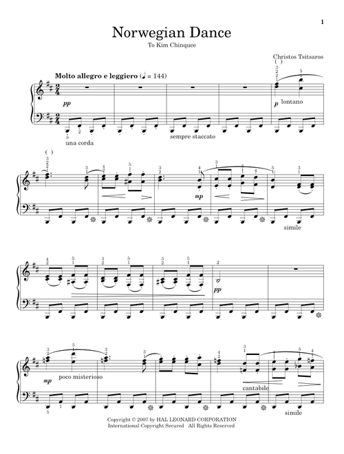 Norwegian Dance - Christos Tsitsaros, Hal Leonard Student Piano Library (Educational Piano)