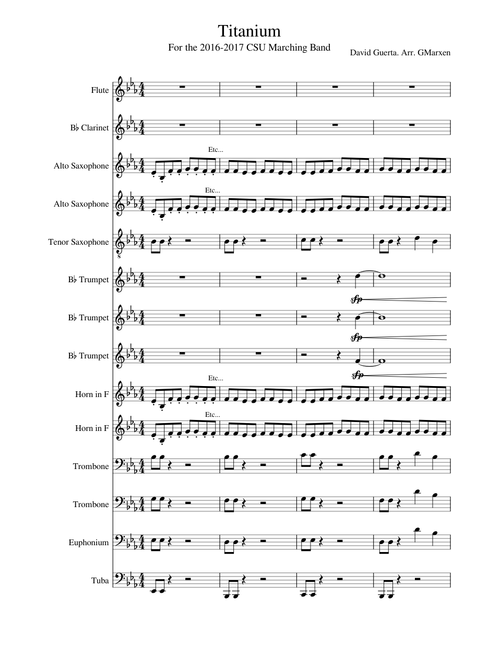 Titanium for Marching Band (Unfinished)