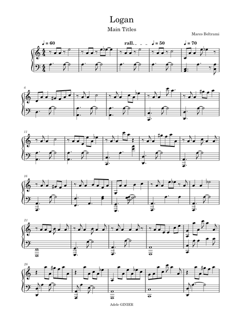 Logan - Main Theme – Marco Beltrami Logan - Main Theme
