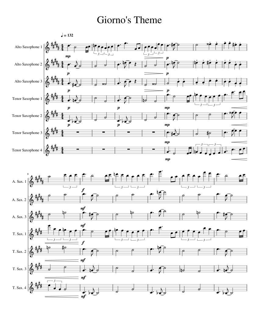 Giorno s Theme JoJo Golden Wind OST From JoJo Sheet Music For giorno-s-theme-jojo-golden-wind-ost-from-jojo-sheet-music-for