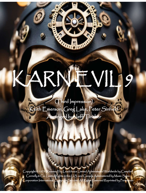 Karn Evil 9 (Third Impression) (Arr. Jeff Tincher) - Greg Lake, Peter Sinfield, Keith Emerson (Piano-Vocal-Guitar (Piano Accompaniment))