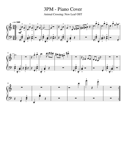 Animal Crossing: New Leaf OST - 3PM (Piano cover)