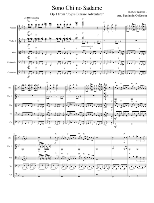 Sono Chi no Sadame (Jojo's Bizarre Adventure Op.1)