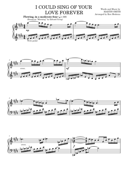I Could Sing Of Your Love Forever - Delirious?, Ken Medema, Passion Band (Piano Solo)