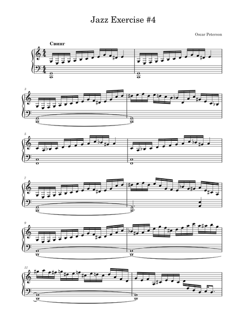 アート・デザイン・音楽 Jazz Exercises and Pieces (Number 2) Jazz Exercise N°2 - Oscar Peterson ABRSM grade 6 piano exam
