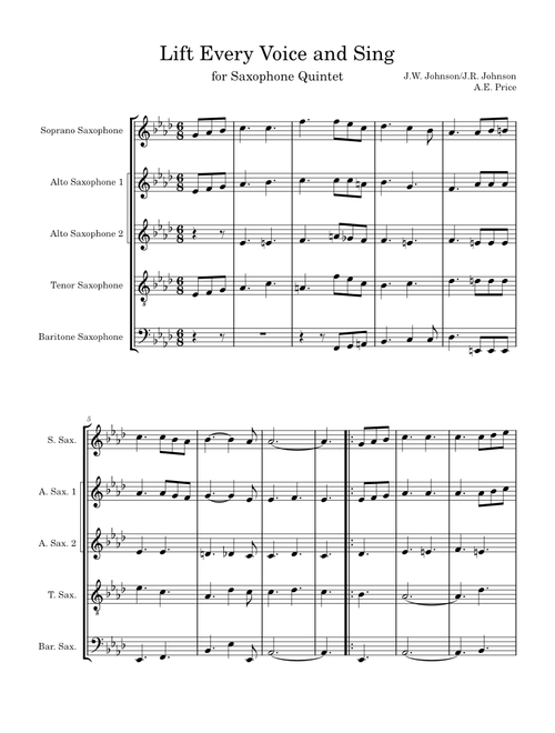 Lift Every Voice And Sing – J.W. Johnson
