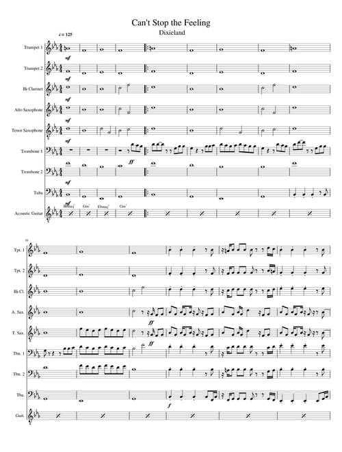 Can't Stop the Feeling Dixieland Ensemble