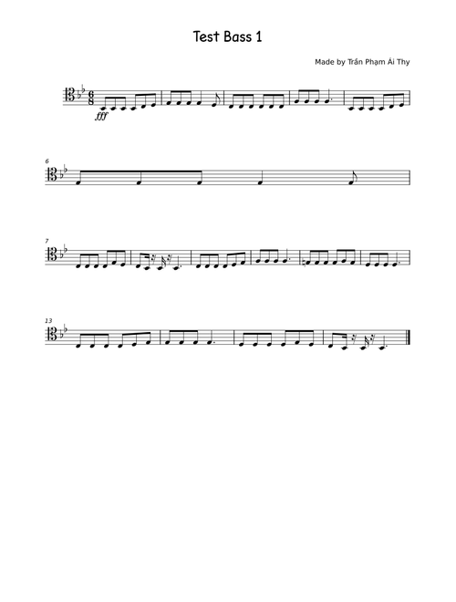 Test Bass 1 – Trần Phạm Ái Thy