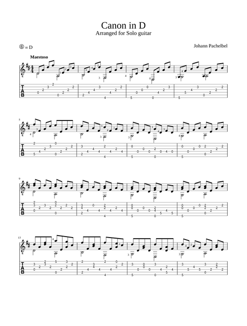 Canon in D by Johann Pachelbel