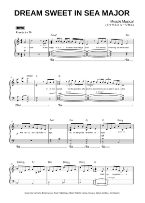 Dream Sweet In Sea Major – Miracle Musical (ミラクルミュージカル) Sheet Music for ...