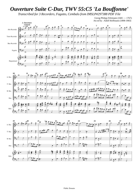 Free Ouverture Suite C-Dur, Twv 55:C5 'La Bouffonne' by Georg