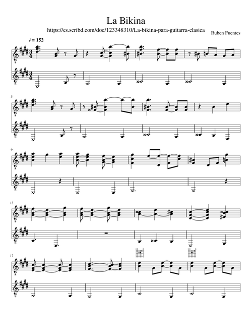 La Bikina (guitarra clásica)