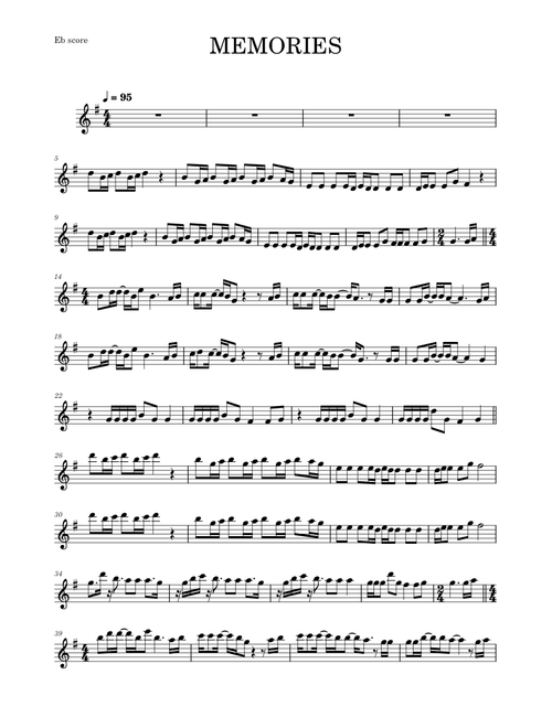 Memories – Maroon 5 (ALTO SAX RMX)