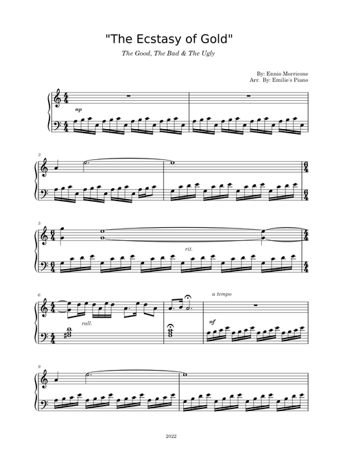 The Ecstasy of Gold – Ennio Morricone