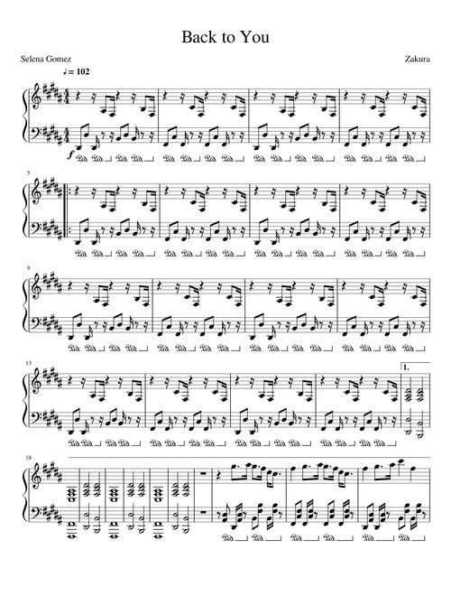Selena Gomez -  Back To You (Instrumental w/o Vocals)