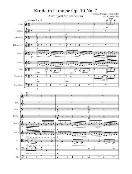 Chopin Etude Op. 10 No. 7 (arranged for orchestra)