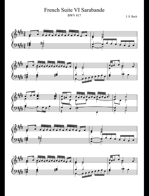 French Suites (A= 440Hz) sheet music by verits99 | Play, print