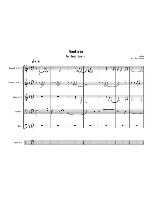 Santeria - for Brass Quintet