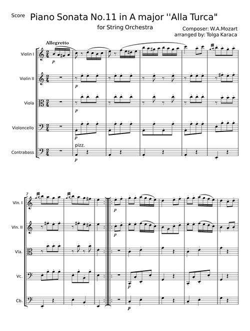 Piano Sonata No.11 in A major, K.331/300i - Wolfgang Amadeus Mozart