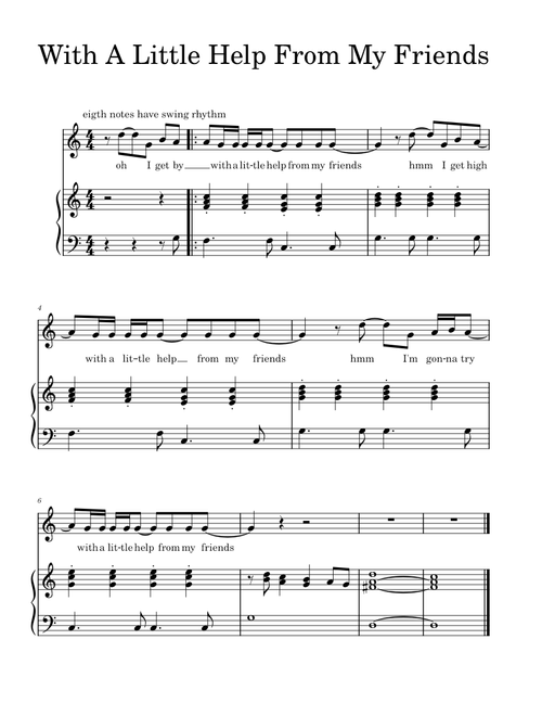 With A Little Help From My Friends - Chorus