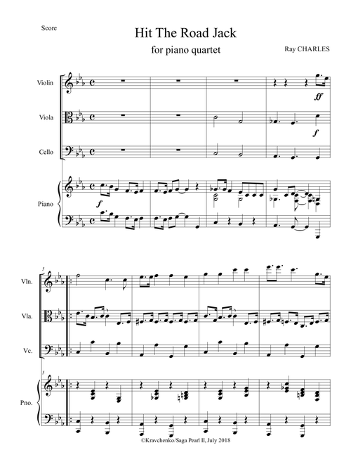 Hit The Road Jack (Arr. Maksym Kravchenko) - Percy Mayfield (String Ensemble)