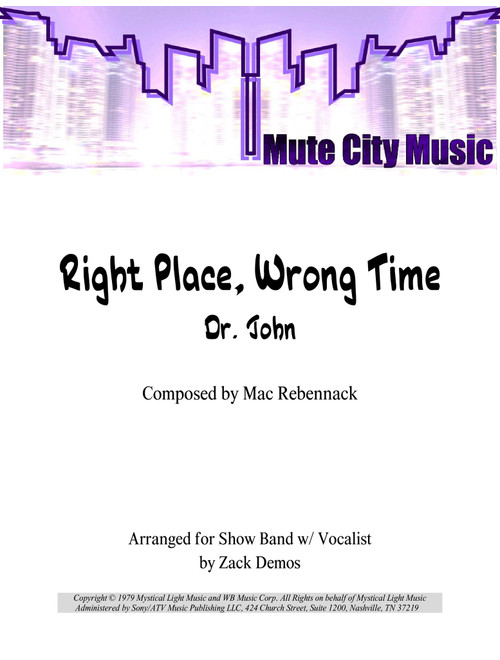 Right Place, Wrong Time (Arr. Zack Demos) - Dr John (Large Ensemble)