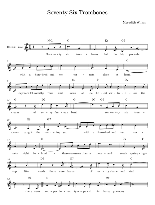 Seventy-Six Trombones - Meredith Wilson