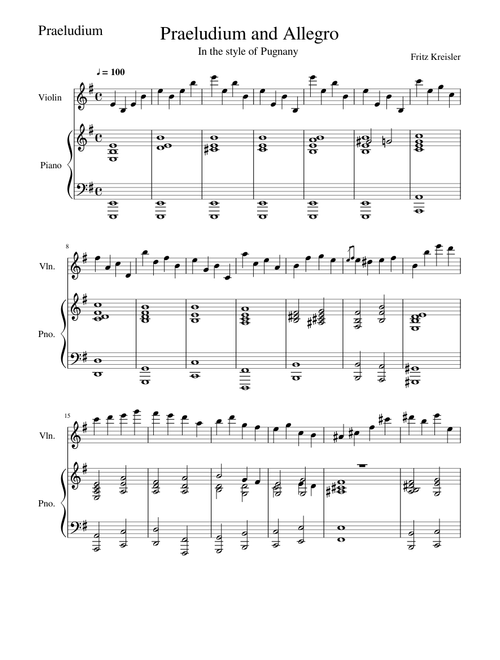 Praeludium and Allegro