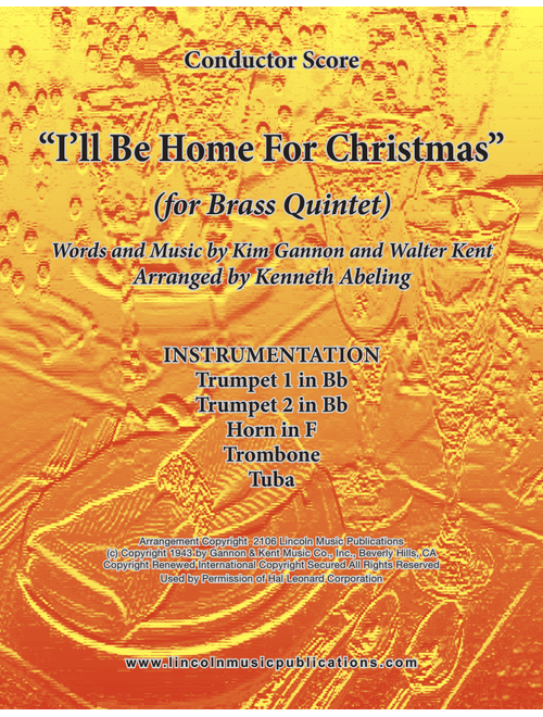 I'll Be Home For Christmas (Arr. Kenneth Abeling) - Rascal Flatts (Brass Ensemble)