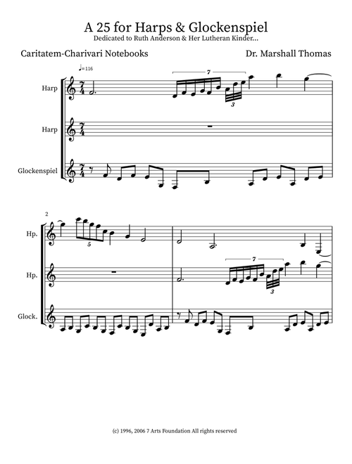 A 25 for Harps & Glockenspiel - Celebriy Chamber Players (Small Ensemble)