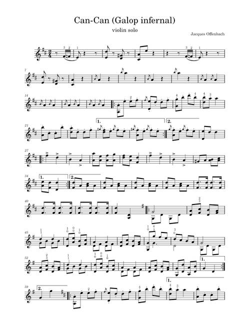 Can-Can Galop infernal violin solo
