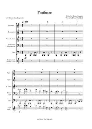 Footloose Sheet Music for Trombone, Euphonium, Tuba, Flute & more
