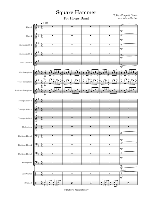 Square hammer – Ghost Arranged by Adam Butler