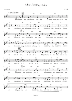 Free Sài Gòn Đẹp Lắm by Y Van sheet music | Download PDF or print ...
