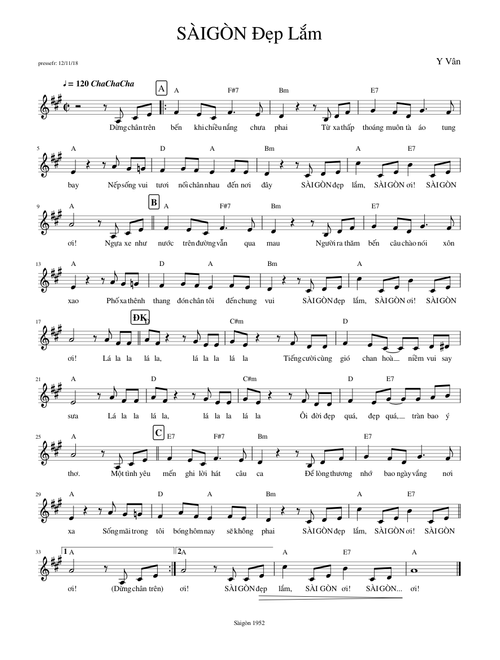 [Vietnamese] SÀIGÒN Đẹp Lắm (Y Vân) [ChaChaCha]