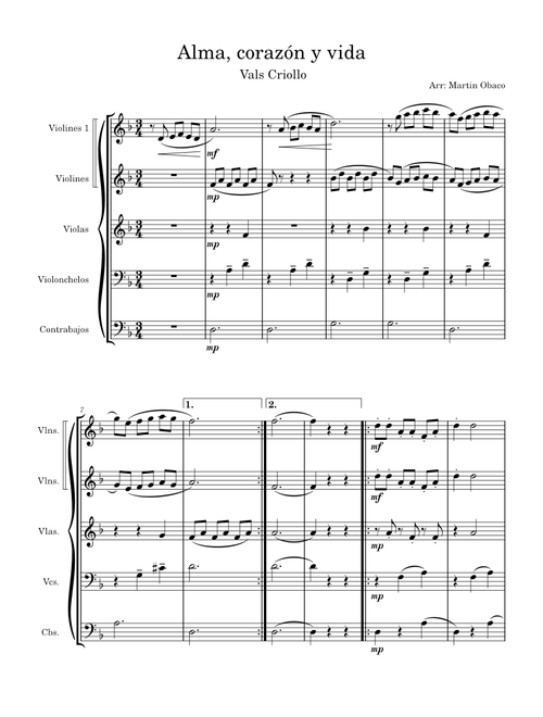 Alma, corazón y vida - Cuerdas