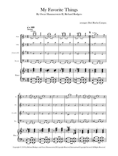 My Favorite Things (Arr. Davi Rocha Campos) - John Coltrane (Woodwind Ensemble)