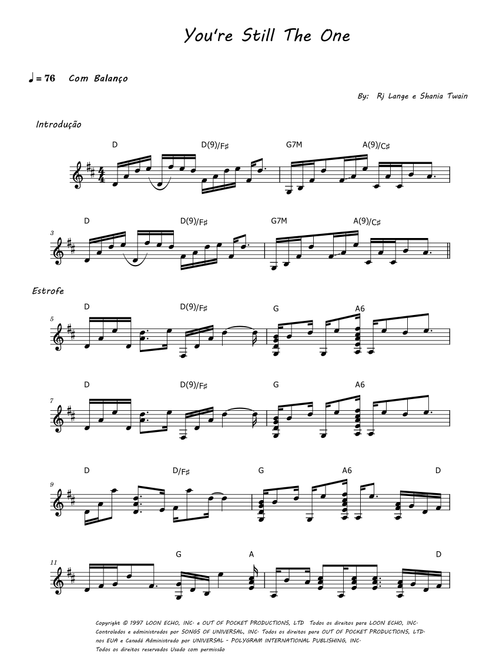 You're Still The One (Arr. Cleber Correia) - Shania Twain (Solo Guitar)