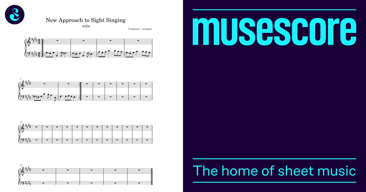New Approach to Sight Singing #250 bradenemiltuc Sheet music for