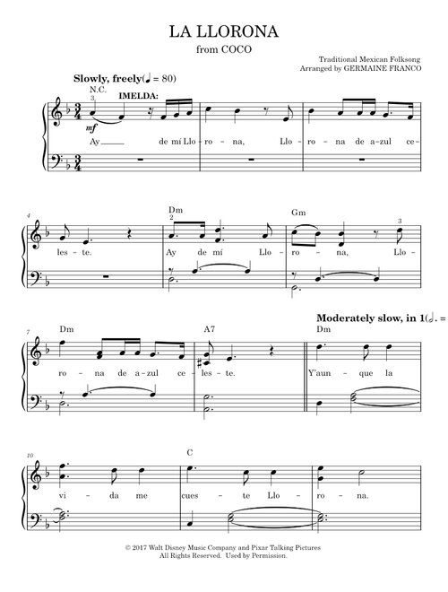 La llorona (Easy Piano)
