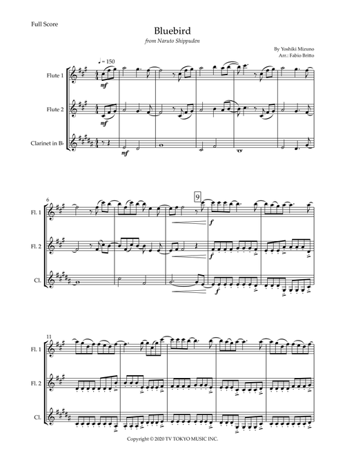 Ikimono Gakari's Blue Bird (Arr. Fabio Britto) - Yoshiki Mizuno (Woodwind Ensemble)