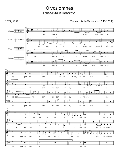 O vos omnes - Tomás Luis de Victoria