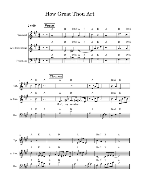 How great thou art – Misc Praise Songs How Great Thou Art Horn Arrangement – Misc Praise Songs How Great Thou Art 2100